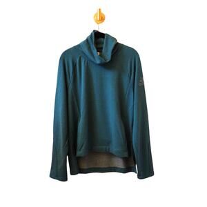 Adidas Climawarm Soft Cowl Neck Running Pullover Top Sweatshirt Teal Size Medium